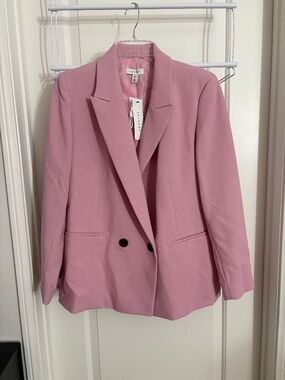 Topshop Pink Double Breasted Blazer Women’s Size 6 NWT